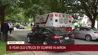 8-year-old girl struck by gunfire in West Akron