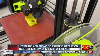 Edwards Air Force Base is in need of masks, so they're 3D printing them