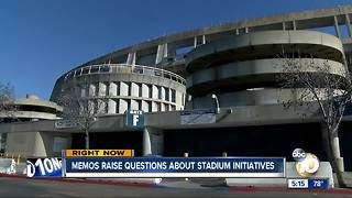 New memos raise questions about stadium initiatives