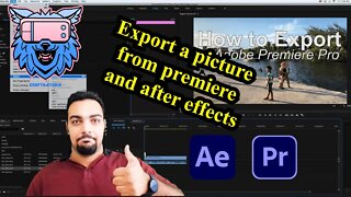 Export a picture from after effects and premiere pro