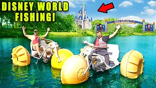 WATER BIKE Disney World Fishing Challenge!