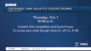 Ribbon cutting aquatics center Charlotte County