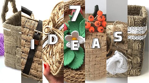 7 ideas of Jute Wicker Baskets | DIY Jute Wicker Basket | Jute crafts