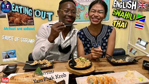 Food in English, Swahili, and Thai | How to learn Eating Out in Three Languages | Delicious Food