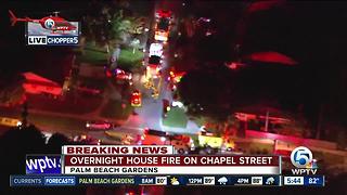 Overnight fire on Chapel Street near Palm Beach Gardens