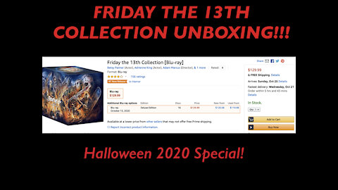 Friday the 13th Collectors Deluxe Edition UNBOXING (Oct '20)