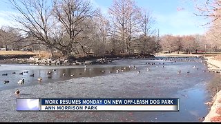 Work resumes Monday on new off-leash dog park in Ann Morrison Park