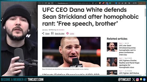 Sean Strickland ROBBED At UFC297 Dana White SLAMS Woke Press For Claiming He Leashes Fighters Speech