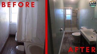 Full Bathroom Remodel in 13 Minutes - From Gross to Premium Finish