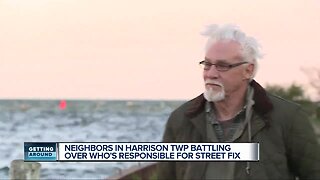 Neighbors in Harrison Township battling over who's responsible for street fix