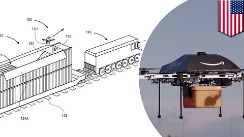 Amazon patents mobile drone delivery fulfillment centers from moving trains - TomoNews