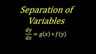 How to Solve Differential Equations Using Separation of Variables [Worked Example] Calculus