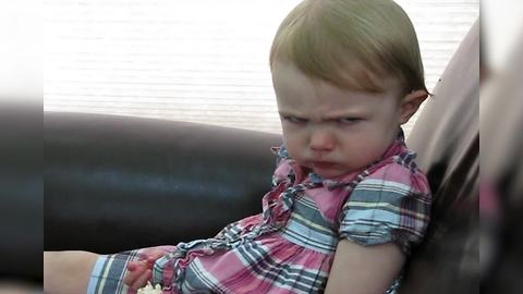Angry Toddler Gives Mom 'Evil Look'