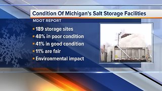 Report: Half of Michigan's road salt storage facilities in poor condition
