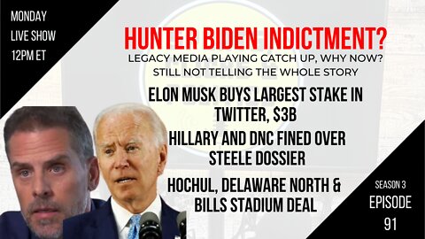 EP91: Hunter Biden, Hochul, Delaware North & Bills Stadium, Maxwell Trial, Elon Buys Twitter Stock