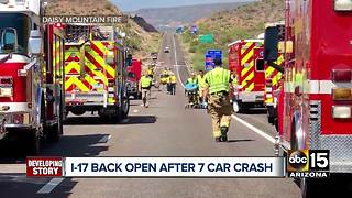 NB I-17 reopened near Black Canyon City after multi-vehicle wreck