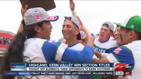 Highland, Kern Valley win section titles