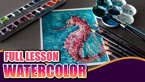 Full Watercolor Painting Lesson #watercolor