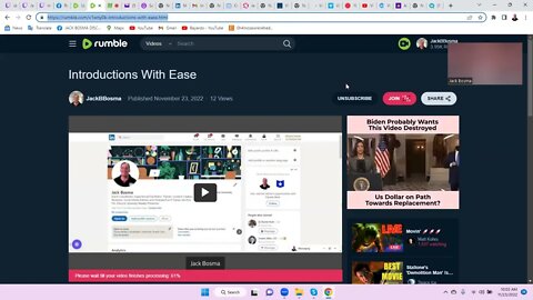 Introductions With Ease Event 1300/1PM ET 23 November 2022 On Rumble