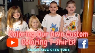 Coloring Our Own Custom T-Shirts | Krazy Kidz Creations