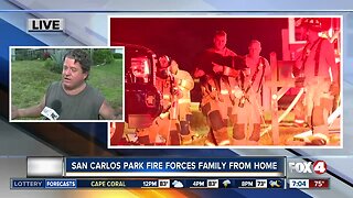 House fire in San Carlos Park forces family from home
