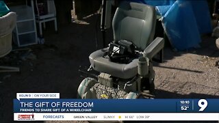 Donated wheelchair ready to help someone new