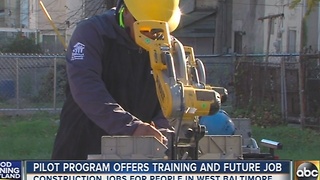 Pilot program offers job training in Baltimore