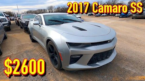 Copart Walk Around 2-6-2020 + Carnage + 2017 Camaro SS $2600