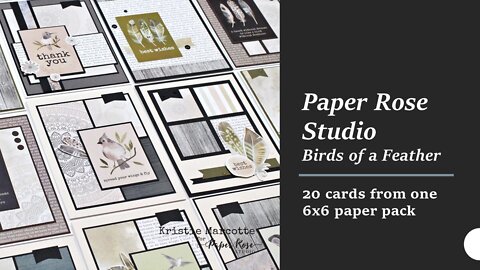 Paper Rose Studio | Birds of a Feather | 20 cards from one 6x6 paper pad