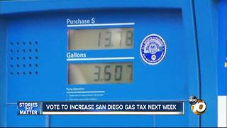 Vote to increase San Diego gas tax next week