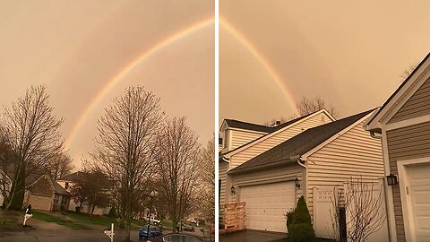 Double rainbow appears in sky over Columbus after strong storms