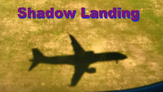 Airplane lands in its own shadow
