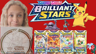 Brilliant Stars Elite Trainer Box Opening Pokémon cards!