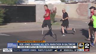 Wounded marine stops in Baltimore trying to run 31 marathons in 31 days