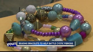 Beading with bravery: 12-year-old girl makes bracelets to battle Cystic Fibrosis