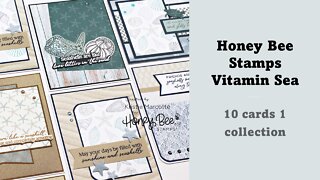 Honey Bee Stamps | Vitamin Sea | 10 cards 1 collection