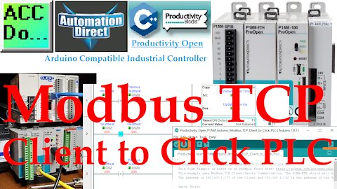 Productivity Open P1AM Arduino Modbus TCP Client to Click PLC