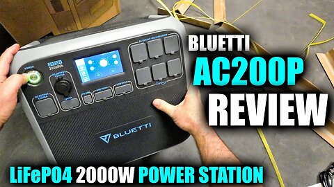 Bluetti AC200P 2000 Watt Power Station Review with MAX LOAD TEST - (Touch Screen LiFePO4)