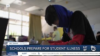 How will schools handle sick students during the pandemic?