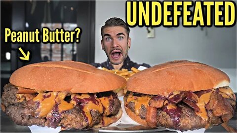 IMPOSSIBLE BURGER CHALLENGE (Over 9lb) | Viral Food Challenge | Peanut Butter Burger | El Gigante