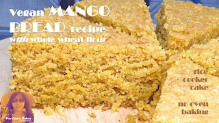 Vegan Mango Bread Recipe with Whole Wheat Flour | No Egg Mango Bread