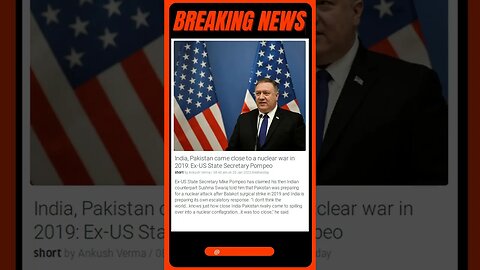 Ex-US State Secretary Reveals Close Call with India-Pakistan Nuclear War!