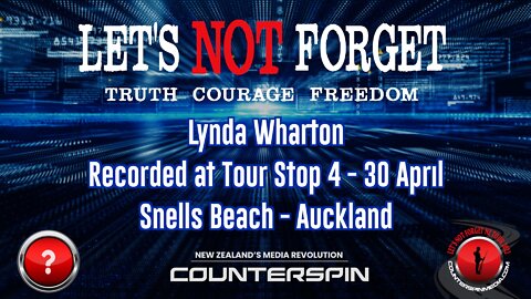 Lynda Wharton Speech Recordered at Snell's Beach 30 April 2022