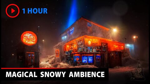 Snowy Wintery Lodge | Fantasy Winter Realm | Binaural Stereo ASMR 4K