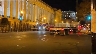 Barricades At The US Treasury