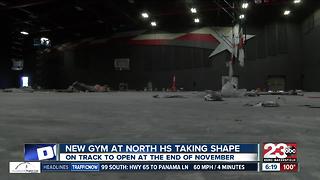 New gym at North High School starting to take shape; will be biggest gym in KHSD
