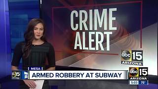Police looking for man who robbed Subway in Mesa