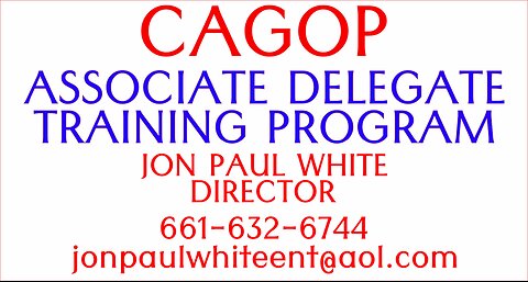 CAGOP Associate Delegate Training - Orange County