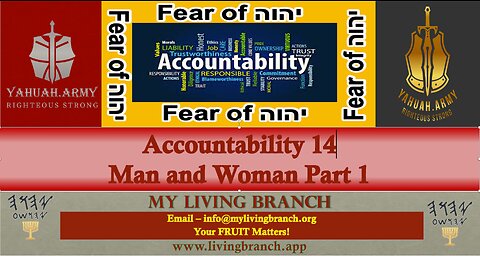 09-15-2023 Accountability Part 14 The Head of Woman is the Man Part 1