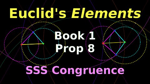 Novel Proof of the Side-Side-Side Congruence Theorem | Euclid Elements Book 1 Proposition 8